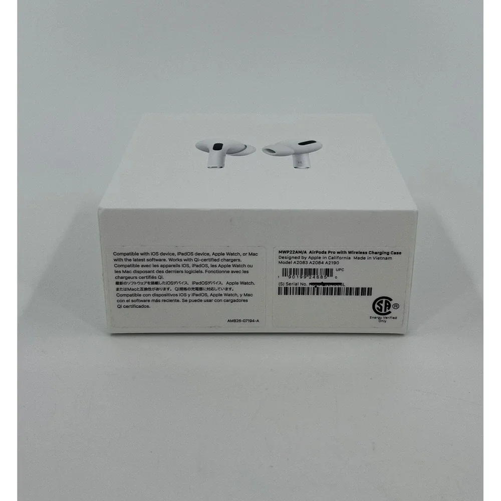 Apple AirPods Pro Box ONLY (Lightning cable, Earphones, & Ear tips NOT included)